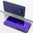 Custodia Portafoglio In Pelle Cover con Supporto Laterale Specchio Cover per LG K61 Viola