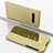 Custodia Portafoglio In Pelle Cover con Supporto Laterale Specchio Cover per LG V60 ThinQ 5G Oro