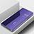 Custodia Portafoglio In Pelle Cover con Supporto Laterale Specchio Cover per OnePlus 7 Pro Viola
