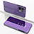 Custodia Portafoglio In Pelle Cover con Supporto Laterale Specchio Cover per Oppo Reno9 Pro 5G