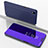 Custodia Portafoglio In Pelle Cover con Supporto Laterale Specchio Cover per Samsung Galaxy A10 Viola