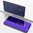 Custodia Portafoglio In Pelle Cover con Supporto Laterale Specchio Cover per Samsung Galaxy A32 5G Viola