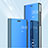 Custodia Portafoglio In Pelle Cover con Supporto Laterale Specchio Cover per Samsung Galaxy A9 Star Pro Cielo Blu