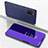 Custodia Portafoglio In Pelle Cover con Supporto Laterale Specchio Cover per Samsung Galaxy M02s Viola
