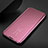 Custodia Portafoglio In Pelle Cover con Supporto Laterale Specchio Cover per Samsung Galaxy M30s Oro Rosa