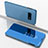 Custodia Portafoglio In Pelle Cover con Supporto Laterale Specchio Cover per Samsung Galaxy S10e Cielo Blu