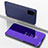 Custodia Portafoglio In Pelle Cover con Supporto Laterale Specchio Cover per Samsung Galaxy S20 Plus 5G Viola