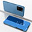 Custodia Portafoglio In Pelle Cover con Supporto Laterale Specchio Cover per Samsung Galaxy S20 Ultra 5G Blu