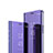 Custodia Portafoglio In Pelle Cover con Supporto Laterale Specchio Cover per Sony Xperia 1 Viola