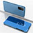 Custodia Portafoglio In Pelle Cover con Supporto Laterale Specchio Cover per Xiaomi Mi 10T Pro 5G Blu
