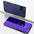 Custodia Portafoglio In Pelle Cover con Supporto Laterale Specchio Cover per Xiaomi Mi 11 5G Blu Notte