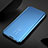 Custodia Portafoglio In Pelle Cover con Supporto Laterale Specchio Cover per Xiaomi Mi 12S 5G Blu