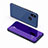 Custodia Portafoglio In Pelle Cover con Supporto Laterale Specchio Cover per Xiaomi Mi 8 Blu