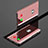 Custodia Portafoglio In Pelle Cover con Supporto Laterale Specchio Cover per Xiaomi Mi A3 Oro Rosa