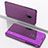 Custodia Portafoglio In Pelle Cover con Supporto Laterale Specchio Cover per Xiaomi Redmi 8 Rosa Caldo