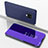 Custodia Portafoglio In Pelle Cover con Supporto Laterale Specchio Cover per Xiaomi Redmi Note 9 Pro Max Viola