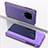 Custodia Portafoglio In Pelle Cover con Supporto Laterale Specchio Cover QH1 per Xiaomi Poco M2 Pro Lavanda