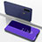 Custodia Portafoglio In Pelle Cover con Supporto Laterale Specchio Cover ZL1 per Samsung Galaxy A20s Viola