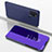 Custodia Portafoglio In Pelle Cover con Supporto Laterale Specchio Cover ZL1 per Samsung Galaxy A21s Viola