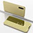 Custodia Portafoglio In Pelle Cover con Supporto Laterale Specchio Cover ZL1 per Samsung Galaxy A30S Oro