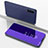 Custodia Portafoglio In Pelle Cover con Supporto Laterale Specchio Cover ZL1 per Samsung Galaxy A30S Viola