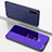 Custodia Portafoglio In Pelle Cover con Supporto Laterale Specchio Cover ZL1 per Samsung Galaxy A50S Viola