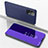 Custodia Portafoglio In Pelle Cover con Supporto Laterale Specchio Cover ZL1 per Samsung Galaxy A52s 5G Viola