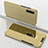 Custodia Portafoglio In Pelle Cover con Supporto Laterale Specchio Cover ZL1 per Samsung Galaxy A70S Oro