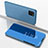 Custodia Portafoglio In Pelle Cover con Supporto Laterale Specchio Cover ZL1 per Samsung Galaxy A81 Blu