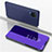 Custodia Portafoglio In Pelle Cover con Supporto Laterale Specchio Cover ZL1 per Samsung Galaxy M12 Viola