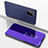 Custodia Portafoglio In Pelle Cover con Supporto Laterale Specchio Cover ZL1 per Samsung Galaxy M80S Viola