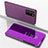 Custodia Portafoglio In Pelle Cover con Supporto Laterale Specchio Cover ZL1 per Samsung Galaxy Note 20 Ultra 5G Lavanda
