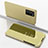 Custodia Portafoglio In Pelle Cover con Supporto Laterale Specchio Cover ZL1 per Samsung Galaxy Note 20 Ultra 5G Oro