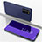 Custodia Portafoglio In Pelle Cover con Supporto Laterale Specchio Cover ZL1 per Samsung Galaxy Note 20 Ultra 5G Viola