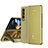 Custodia Portafoglio In Pelle Cover con Supporto Laterale Specchio Cover ZL1 per Samsung Galaxy Z Fold4 5G Oro