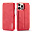 Custodia Portafoglio In Pelle Cover con Supporto LC1 per Apple iPhone 13 Pro Max Rosso