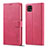 Custodia Portafoglio In Pelle Cover con Supporto LC1 per Samsung Galaxy A22 5G Rosa Caldo