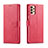 Custodia Portafoglio In Pelle Cover con Supporto LC1 per Samsung Galaxy A33 5G Rosa Caldo