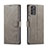 Custodia Portafoglio In Pelle Cover con Supporto LC1 per Samsung Galaxy A73 5G Grigio