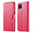 Custodia Portafoglio In Pelle Cover con Supporto LC1 per Samsung Galaxy M33 5G Rosa Caldo