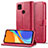 Custodia Portafoglio In Pelle Cover con Supporto LC2 per Xiaomi Redmi 9 India Rosa Caldo