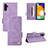 Custodia Portafoglio In Pelle Cover con Supporto LZ3 per Samsung Galaxy A04s Viola