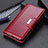 Custodia Portafoglio In Pelle Cover con Supporto M01L per Motorola Moto G Power (2022) Rosso