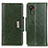 Custodia Portafoglio In Pelle Cover con Supporto M01L per Samsung Galaxy XCover 5 SM-G525F Verde