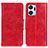 Custodia Portafoglio In Pelle Cover con Supporto M02L per Huawei Honor X7a Rosso