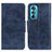 Custodia Portafoglio In Pelle Cover con Supporto M02L per Motorola Moto Edge 30 5G Blu
