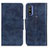 Custodia Portafoglio In Pelle Cover con Supporto M02L per Motorola Moto G Pure Blu