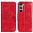 Custodia Portafoglio In Pelle Cover con Supporto M02L per Motorola Moto G200 5G Rosso