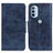 Custodia Portafoglio In Pelle Cover con Supporto M02L per Motorola Moto G31 Blu