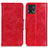 Custodia Portafoglio In Pelle Cover con Supporto M02L per Motorola Moto G72 Rosso